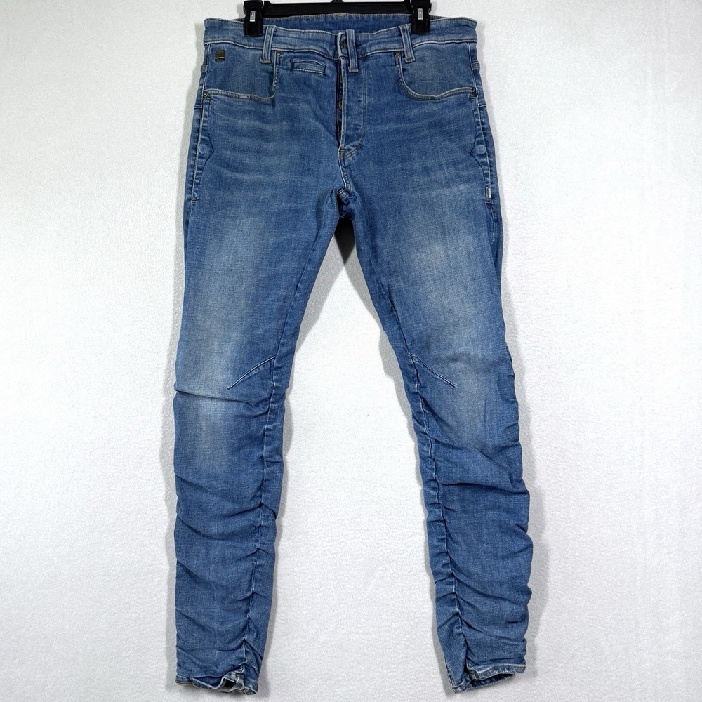 G Star RAW Jeans Mens 34x32 STAQ 3D Slim Fit Denim Button Fly Pockets Streetwear